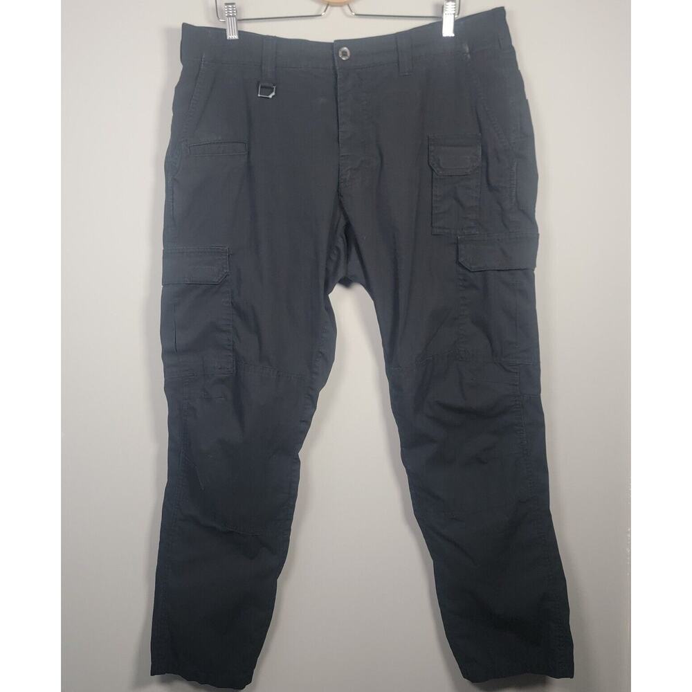 5.11 Tactical Mens 38x32 Black Ripstop Cargo Pants Double Knee